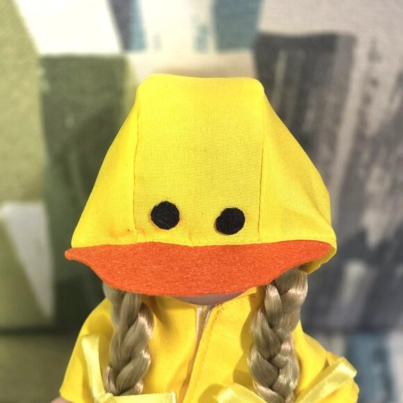 Vtg Precious Moments You Crack Me Up Doll Yellow Raincoat Duck Hat Wellies Colle - Picture 8 of 12